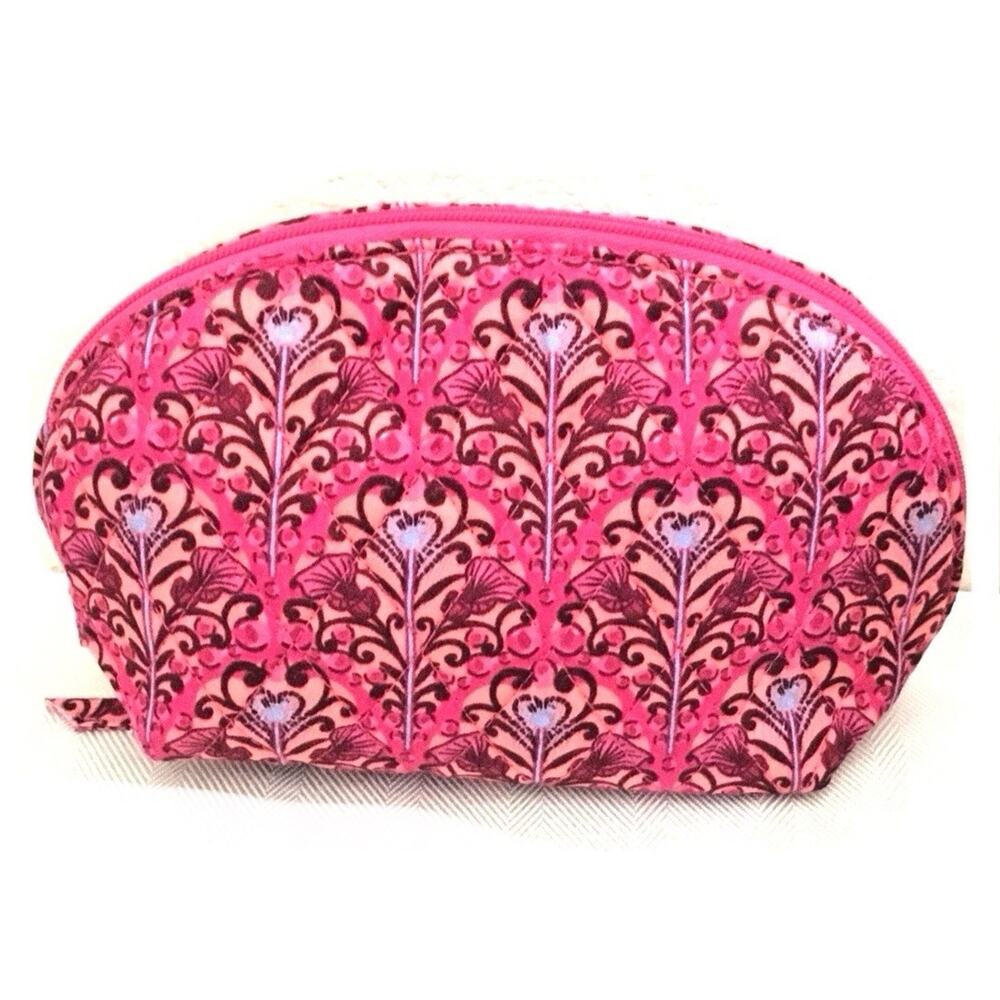 Vera Bradley Wicked Mini Dome Cosmetic Bag Makeup Pouch Bewitching Pink Small